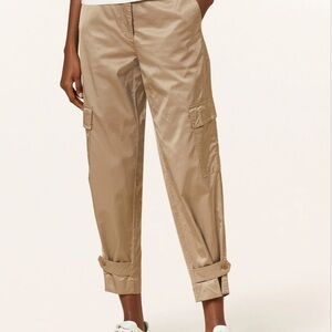 Cambio Kalla Satin Cargo Pants Brown Size 4